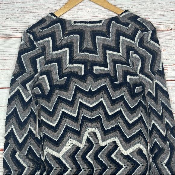 NWT Free People Rhiannon Chevron Knit Mini Dress in Black Combo S - Picture 11 of 16